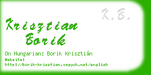krisztian borik business card